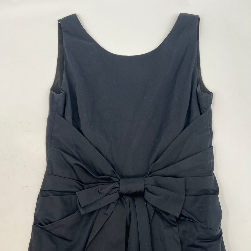 Kate Spade Black Bow Front A-Line Mini Dress | Size 6 - Picture 3 of 7